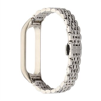 Til Xiaomi Mi Band 4/3 erstatningsrem 7-perler rustfrit Steel Smart Watch Armbånd