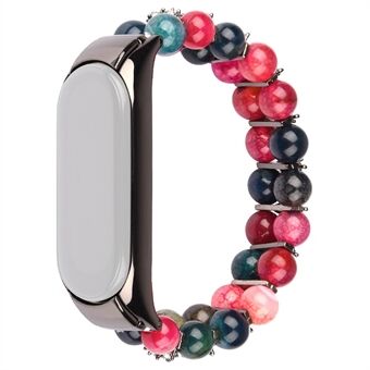 Til Xiaomi Mi Band 3/4 Dragon Vein Agate Beads Smart Watch Band Armbånd Udskiftningsrem