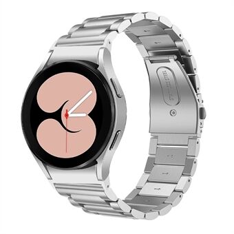 Til Samsung Galaxy Watch4 Active 40mm/44mm / Watch4 Classic 42mm/46mm Erstatnings Smartwatch-rem 3 perler rustfrit Steel -armbånd - sølv