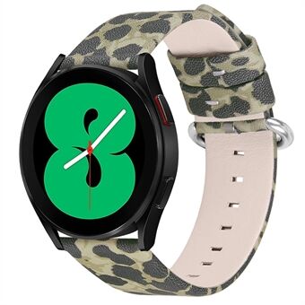 Til Samsung Galaxy Watch 46mm/Watch3 45mm ægte okselæder urrem 22mm Leopard teksturrem udskiftning