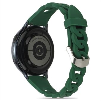 For Garmin Venu 2 Plus/Samsung Galaxy Watch4 Silicone Watch Band 20mm Universal Circle Design Replacement Wrist Strap