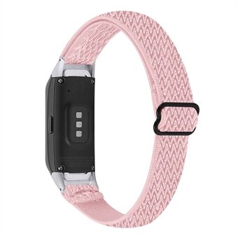 For Samsung Galaxy Fit R370 Woven Elastic Watch Band Adjustable Nylon Replacement Strap Wristband