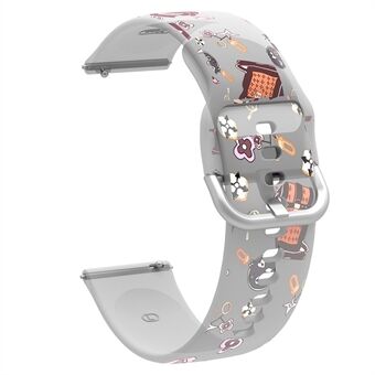 For Samsung Galaxy Watch3 45mm/Huawei Watch GT 3 Pro 46mm/Garmin Venu 2 Silicone Watch Band 22mm Pattern Printed Bracelet Strap Replacement
