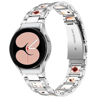 For Samsung Galaxy Watch4 Active 40mm/44mm/Watch4 Classic 42mm/46mm Shiny Rhinestone Watch Strap Stainless Steel Resin Wrist Band Replacement