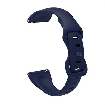 20mm Soft Silicone Smart Watch Band with 8-shaped Buckle Replacement Wrist Strap