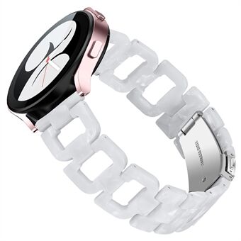 Til Samsung Galaxy Watch4 Active 40mm / 44mm / Watch4 Classic 42mm / 46mm D Shape Resin Smart Watch-rem Armbånd med Steel stålspænde