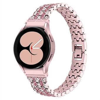 Til Samsung Galaxy Watch4 Active 40 mm / 44 mm / Watch4 Classic 42 mm / 46 mm metalurrem 5 perler 3 rækker Rhinestones Decor Watch Armbåndsur