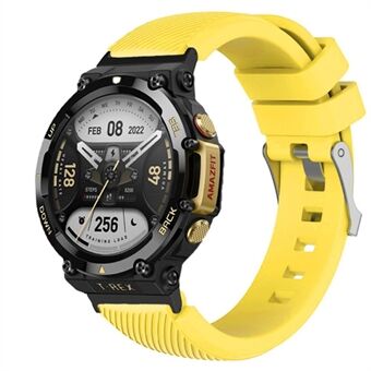 Til Huami Amazfit T-Rex 2 Twill Design Justerbar Silikone Urrem Smart Watch Udskiftningsrem