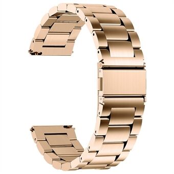 Til Samsung Galaxy Watch 5 40 mm / 44 mm / Watch 5 Pro 45 mm / Watch4 40 mm / 44 mm / Watch4 Classic 42 mm rustfrit Steel , tre rækker urrem armbånd med spændedesign