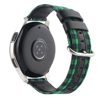 Til Samsung Galaxy Watch 5 40 mm / Watch 5 44 mm / Watch 5 Pro 45 mm Nylonklud + Læderurrem Udskiftningsarmbånd med ovalt spænde