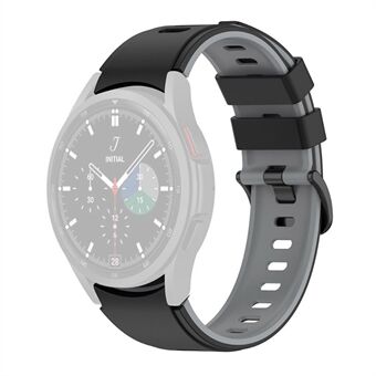 Til Samsung Galaxy Watch 5 40 mm / 44 mm / Watch 5 Pro 45 mm / Watch4 40 mm / 44 mm / Watch4 Classic 42 mm / 46 mm / Watch3 41 mm dobbeltfarvet silikone urrem