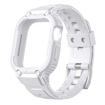 Til Apple Watch Ultra 49 mm Silikone Watch Band erstatningsrem + faldsikkert beskyttende urkasse