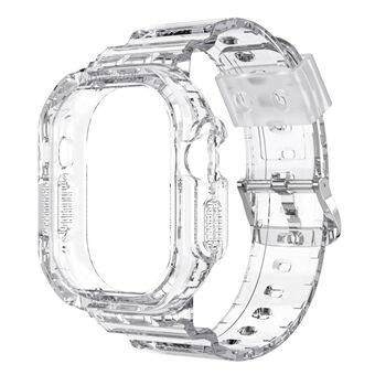Til Apple Watch Ultra 49 mm udskiftning af Smart Blød TPU-armbånd integreret med urkasse