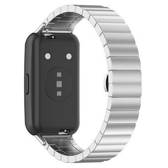 Til Huawei Band 7 Anti-eksplosion rustfrit Steel Solid Core Smart Watch Rem Erstatning - Sølv