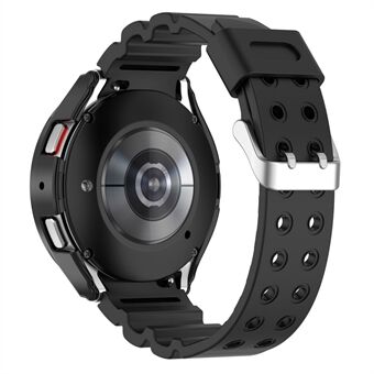 Til Samsung Galaxy Watch5 40 mm / Watch4 40 mm Silikoneudskiftningsrem armbånd med beskyttende urkasse