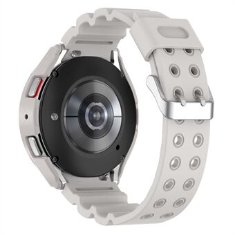 Til Samsung Galaxy Watch5 44 mm / Watch4 44 mm udskiftning af silikonerem Justerbart håndledsbånd med pc-urkasse