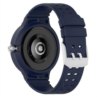 Til Huawei Watch GT Cyber lædertekstur i et stykke blødt silikone Smart Watch Udskiftningshåndledsrem med urkasse