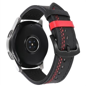 Til Samsung Galaxy Watch3 45 mm / Huami Amazfit Pace / Stratos ur læderrem 22 mm urbånd