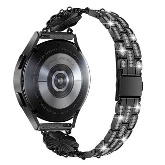 Til Samsung Galaxy Watch4 / 5 40mm 44mm / Watch 5 Pro 45mm Metal Watch Band 20mm Rhinestone Clover håndledsrem