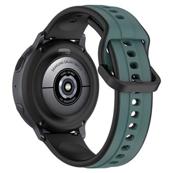 Til Samsung Galaxy Watch3 41mm 45mm / Huawei Watch 3 Blødt silikone urbånd 22mm dobbeltfarvet urrem udskiftning