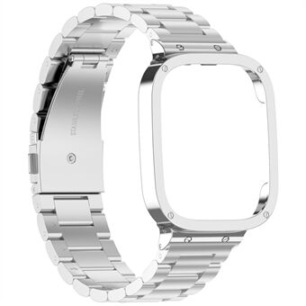 Til Xiaomi Redmi Watch 3 / Mi Watch Lite 3 Urrem Rustfrit Steel 20 mm Urbånd med Urkasse - Sølv