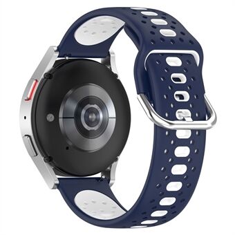 Silikone urrem til Samsung Galaxy Watch 5 40 mm 44 mm / Watch 5 Pro 45 mm / Watch4 Classic 42 mm 46 mm / Watch4 40 mm 44 mm , 20 mm dobbeltfarvede stropper