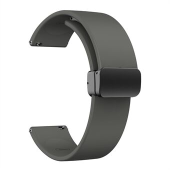 Urrem til Huawei Watch 4 / Watch 4 Pro / Watch 3 / Watch 3 Pro , 22 mm Silikone erstatningsrem med sort magnetisk foldespænde