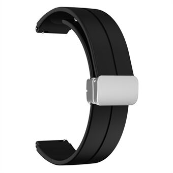 Til Keep B4 / Huawei Watch Fit Mini urbånd 16 mm silikone håndledsrem, sølv foldespænde