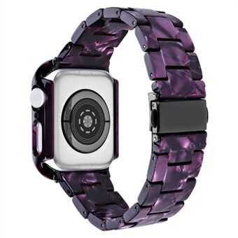 Til Apple Watch Series 4 / 5 / 6 / SE / SE (2022) 44 mm erstatnings-urrem i resin med urkassedæksel