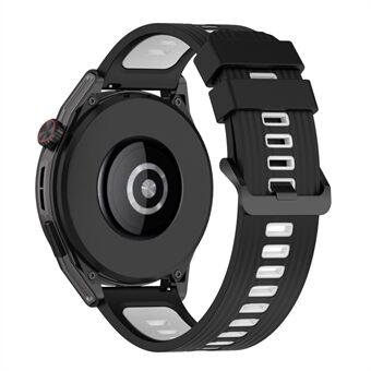 Urbånd til Huawei Watch GT / GT 3 46 mm / Ur 4 / Samsung Galaxy Watch 46 mm / Garmin Forerunner 265 / Vivoactive 4 Silikone stribet teksturrem