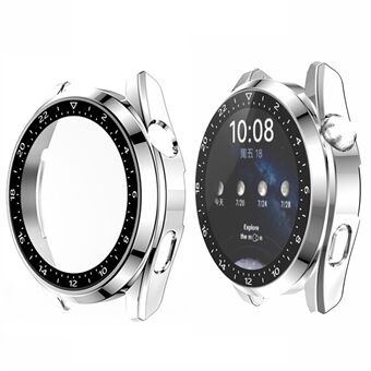 Skala Design Smart Watch Elektropletteret PC-ramme-etui med hærdet glas skærmbeskytter til Huawei Watch 3