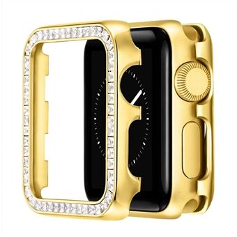 Aluminiumslegering Rhinestone Decor Bumper Beskyttende Urkasse Cover til Apple Watch Series 1/2/3 42mm