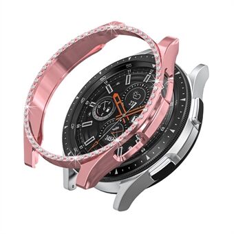 Rhinestone Decor Galvanisering Hard PC Smart Watch Case Cover til Samsung Galaxy Watch4 Classic 46mm