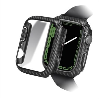 Carbon Fiber Anti-fall Hard PC Watch Protective Case Cover til Apple Watch Series 7 45mm