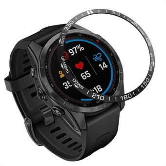 For Garmin Fenix 7S Scale Design Stainless Steel Watch Protective Bezel Decor Ring
