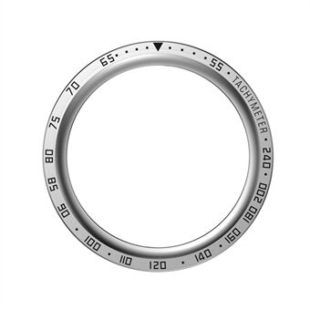 Til Samsung Galaxy Watch 5 Pro 45 mm Anti-ridse Ur Bezel Ramme af rustfrit Steel Ring Bezel Case Beskyttelse Cover (Type E) - Sølv Ring Sorte bogstaver