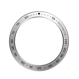 Smartwatch urskive Ring til Samsung Galaxy Watch 5 44 mm Anti-ridse metal urramme (type E) - Sølv Ring sorte bogstaver