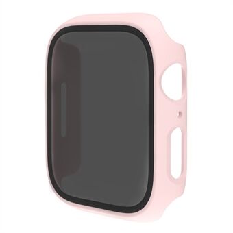 Anti-ridse hårdt pc-cover til Apple Watch Series 7 41mm / 8 41mm Integreret beskyttelsescover med anti-spion skærmbeskytter af hærdet glas