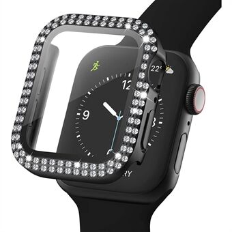 Skærmbeskytter af hærdet glas Smart Watch Case Cover med Rhinestone Decor til Apple Watch Series SE/6/5/4 40mm