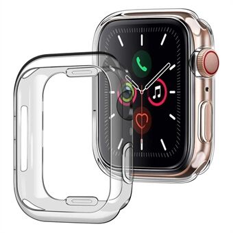 Gennemsigtig all-round beskyttelse Blød TPU Smart Watch Case Cover til Apple Watch Series 7 45mm