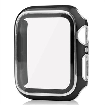 Galvanisering af hårdt pc-urkasse-dæksel med skærmbeskytter i hærdet glas til Apple Watch Series 7 45 mm