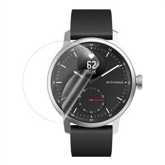 D34mm Anti-ridse Ultra Clear Blød TPU Nøjagtig Touch Screen Protector til Withings Scanwatch 38mm