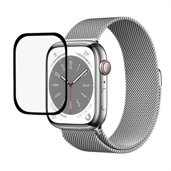 RURIHAI Til Apple Watch Series 7/8 41mm Anti-ridse Skærmbeskytter Carbon Fiber Hærdet Glas Skærm Film Let Tynd HD Watch Skærmbeskytter
