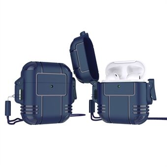 Robot Shape TPU Anti-drop Earbuds Case Protector Scratch bærbar høretelefon Opladningsetui Cover med strop til AirPods 1/2