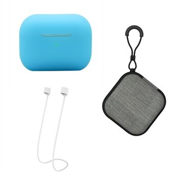 Silikonetui til Apple AirPods Pro 2, opladningsetui til ørepropper Anti-drop-cover med opbevaringsboks og øretelefoner Magnetisk anti-tabt rebstrop