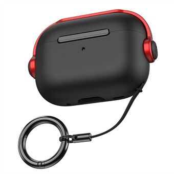 Til Apple AirPods Pro 2 Anti-drop øretelefon etui Headset Style Tofarvet PC+TPU øretelefon cover med Ring