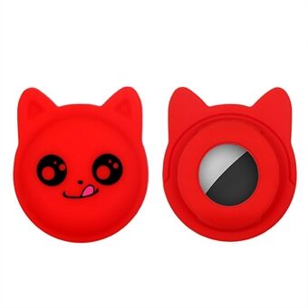 Head Kattehovedform Anti-tab beskyttelsesdæksel Pet Locator TPU-etui til Apple AirTag Tracker