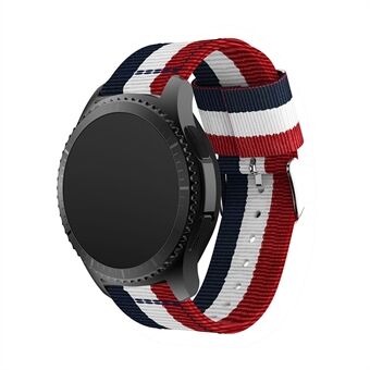 22mm Woven Nylon Adjustable Replacement Watch Band for Samsung Gear S3 Frontier / Classic