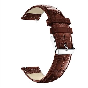20mm Crocodile Texture Genuine Leather Watch Replacement Strap for Samsung Galaxy Gear Sport