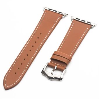 QIALINO Top Layer Cowhide Leather Watch Strap for Apple Watch Series 5 4 44mm /Series 3/2/1 42mm